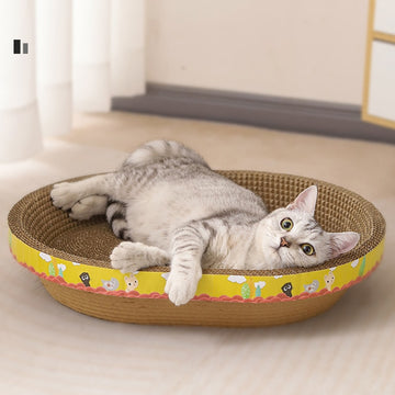 Oval Board Kitten Grinding Furniture